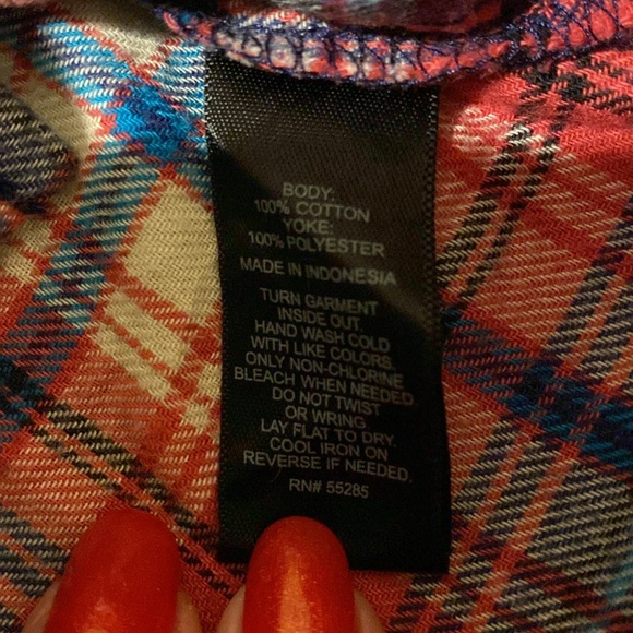 Express Flannel Shirt with Sequins Size Small - Picture 4 of 7